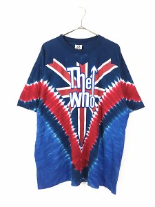 古着 90s USA製 The Who 「Long Live Rock」  ロック バンド タイダイ Ｔシャツ XL 古着