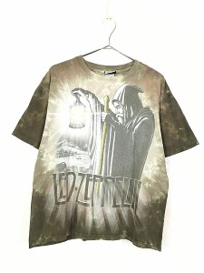 古着 00s LED ZEPPELIN Hermit ヘヴィ メタル ロック バンド タイダイ Tシャツ M 古着