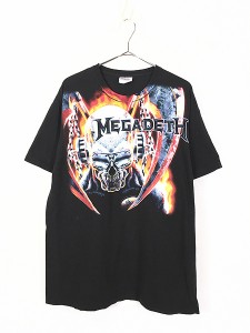 古着 00s MEGADETH Vic Rattlehead ヘヴィ メタル ロック バンド Tシャツ L 古着