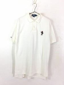 古着 Polo Ralph Lauren 「POLO BEAR」 ポロベア カノコ ポロシャツ M 古着