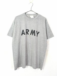 古着 90s 米軍 ARMY PFU ミリタリー 霜降り トレーニング Tシャツ L 古着?A