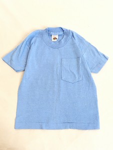 キッズ 古着 80s USA製 無地 ソリッド ポケット Tシャツ ポケT 1-2歳位 古着