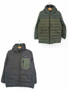 キッズ 古着 19s Patagonia リバーシブル シェル フーデッド ダウン ジャケット S 7-8歳位 古着