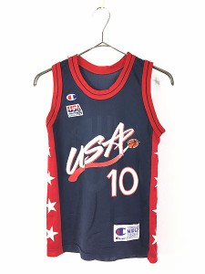 キッズ 古着 USA製 Champion製 NBA USA ドリームチーム No10 「MILLER」 メッシュ タンクトップ 10歳以上 古着