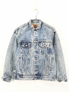 レディース 古着 90s USA製 Levi's 57508 ハンド ポケット付 ケミカル デニム ジャケット Gジャン L 古着