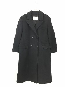 レディース 古着 70s USA製 Pendleton ダブルブレスト ウール ロング コート 黒 M位 古着