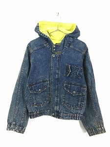 レディース 古着 90s Levi's 「Sport Jeans」 ケミカルウォッシュ デニム ジャケット パーカー Gジャン L 古着