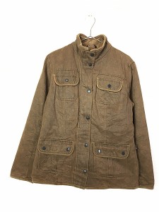 レディース 古着 Barbour 「WEATHER-WORKED UTILITY」 3ワラント フェイク レザー ジャケット 12 古着