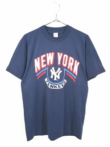 レディース 古着 80s USA製 Champion 「NEW YORK YANKEES」 MLB ベースボール Ｔシャツ L 古着