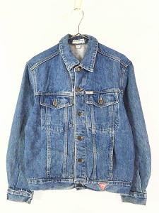 レディース 古着 90s USA製 GUESS ゲス ブルー デニム ジャケット Gジャン S 古着