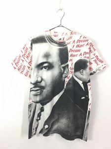 レディース 古着 90s 「I HAVE A DREAM」 Martin Luther King キング牧師 オールオーバー フォト Ｔシャツ L 古着
