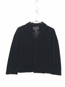 レディース 古着 RALPH Ralph Lauren 光沢 ベロア テーラード サドル ジャケット XS 古着