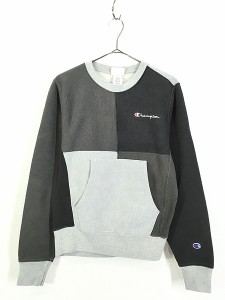 レディース 古着 Champion Reverse Weave 4ブロック 切り替え リバース スウェット トレーナー XS 古着