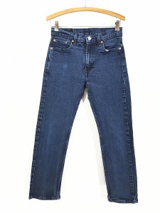 レディース 古着 Levi's 505 濃紺 デニム パンツ ジーンズ スリム W28 L27.5 古着