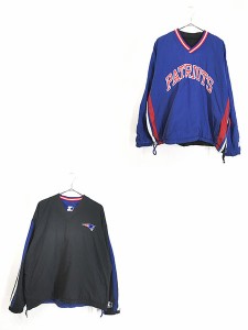 古着 90s STARTER製 NFL New England Patriots ペイトリオッツ リバーシブル ジャケット M 古着