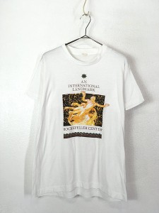 古着 80s USA製 AN INTERNATIONAL LANDMARK フォト ピクチャー アート Tシャツ XL 古着