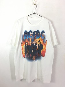 古着 00s AC/DC 「Stiff Upper Lip」 ツアー ヘヴィ メタル ロック バンド Tシャツ XL位 古着