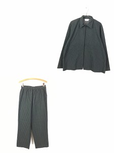 古着 90s Canada製 Tradition ステッチ ストライプ ストレッチ ジャケット & パンツ セットアップ 古着