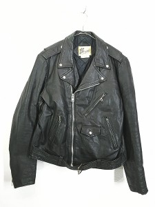 古着 80s Berman's 本革 レザー パデット ダブル ライダース ジャケット 48XL