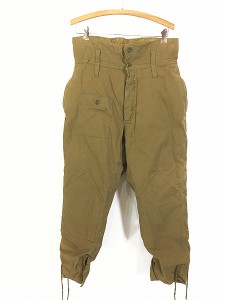 古着 70s ロシア ソ連軍 シンチバック Wニー ハイウエスト パデッド キルティング パンツ W31 L27