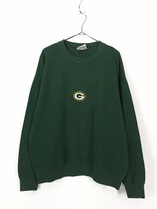 古着 90s USA製 NFL Green Bay Packers パッカーズ スウェット トレーナー L 古着