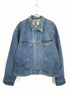 古着 90s Levi's Silver Tab 「Trucker Jacket」 スナップ ボタン ワイドシルエット デニム ジャケット L