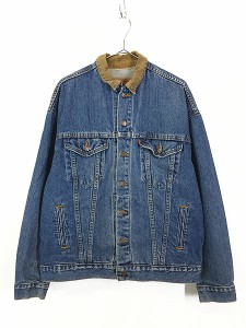 古着 80s USA製 Levi's 57506 デカタグ キャンバス襟 ワイドシルエット デニム ジャケット Gジャン L