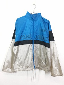 古着 90s adidas 「TEAM ADIDAS」 トレフォイル クレイジー パターン 2way ナイロン ジャケット M 古着