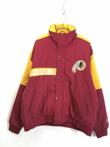 古着 90s NFL Washington Redskins レッドスキンズ パデット ナイロン ジャケット L 古着