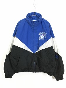 古着 90s Kentucky Wild Cats ワイルドキャッツ 両面 パッチ パデット ナイロン ジャケット L位 古着