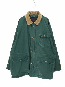 古着 90s Brooks Brothers コーデュロイ襟 コットン キャンバス カバーオール ジャケット XL