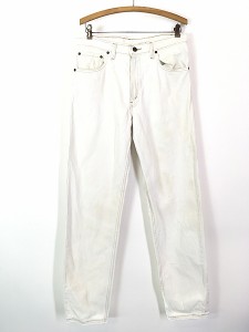 古着 90s Canada製 Levi's 550 ホワイト デニム パンツ ジーンズ テーパード W33 L32