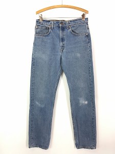 古着 90s USA製 Levi's 505 ブルー デニム パンツ ジーンズ スリム W31 L32