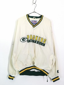 古着 90s NFL Green Bay Packers パッカーズ プルオーバー ナイロン ジャケット XL 古着