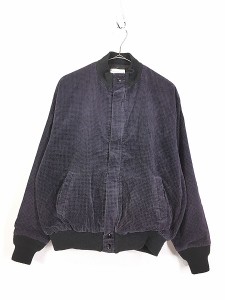 古着 90s the narragansett 黒×紫 比翼 コーデュロイ ジャケット ブルゾン S 古着