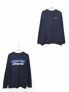 古着 18s Patagonia フィッツロイ 両面 ロゴ 長袖 Tシャツ ロンT M 古着