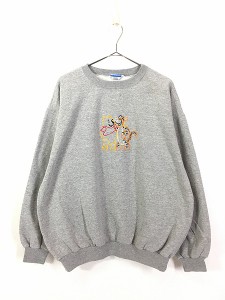 古着 90s CANADA製 Disney Pooh くまのプーさん ティガー スウェット トレーナー L位 古着