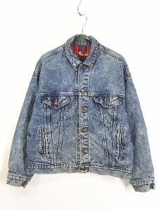 古着 90s USA製 Levi's 70417 バッファロー チェック デニム ブランケット ジャケット Gジャン M