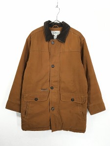 古着 90s LL Bean チェック ライナー パデッド コットンツイル コート S