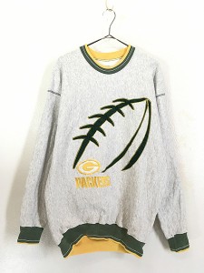 古着 90s NFL Green Bay Packers パッカーズ ヘビー スウェット トレーナー XL 古着