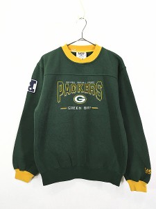 古着 90s NFL Green Bay Packers パッカーズ 刺しゅう スウェット トレーナー XL 古着