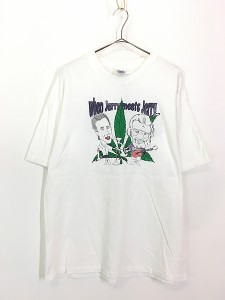 古着 90s USA製 「when Jerry meets Jerry.. KINDFELD」 マリファナ ジェリーガルシア ロック Tシャツ XL