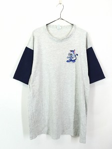 古着 90s USA製 TINY TOONS ファーボール ワンポイント 刺しゅう バイカラー Tシャツ XL位 古着