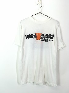 古着 80s USA製 BACARDI バカルディ オレンジ ラム 酒 企業 Tシャツ XL 古着