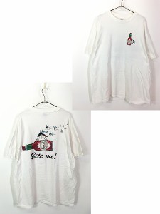 古着 90s TABASCO タバスコ 蚊 モスキート 「Bite Me!」 企業 Tシャツ XL 古着