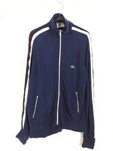 古着 80s IZOD LACOSTE 3カラー ニット ライン ジャージ トップ トラック スーツ M 古着