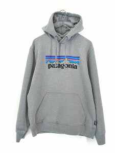 古着 18s Patagonia フィッツロイ BIG ロゴ スウェット パーカー グレー M 古着