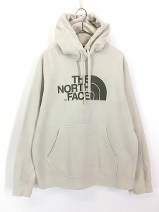 古着 TNF The North Face ノース BIG ロゴ プリント スウェット パーカー L 古着