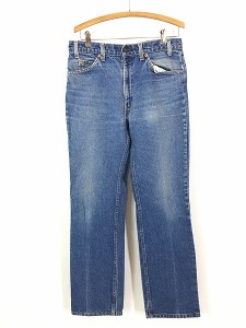 古着 90s USA製 Levi's 517 ブルー デニム ブーツカット パンツ ジーンズ W34 L33 古着