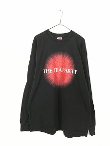 古着 00s USA製 The Tea Party 「tx」 クモの巣 ロック バンド 長袖 Tシャツ XL 古着